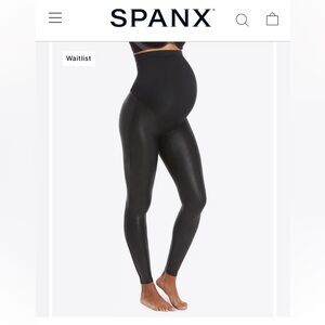 SPANX maternity faux leather leggings